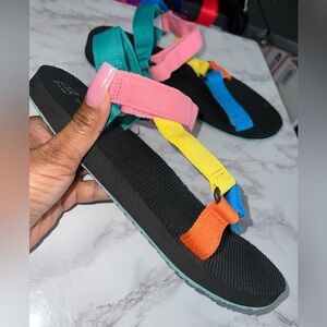 Time & Tru Colorful Women's Sandals Size 11